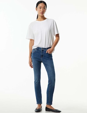 Jeans Skinny Sfera Corte Cintura Para Mujer