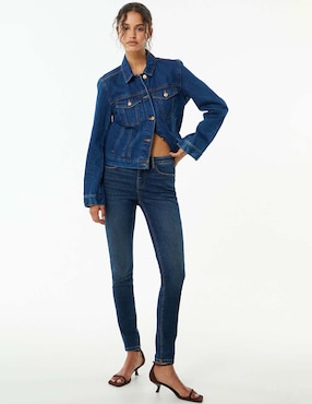 Jeans Skinny Sfera Corte Cintura Para Mujer