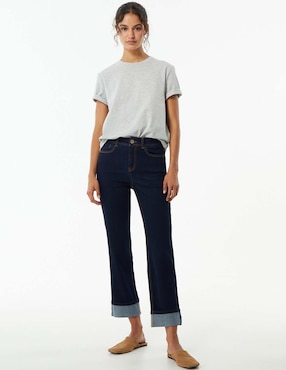 Jeans Straight Sfera Corte Cintura Para Mujer