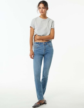 Jeans Slim Sfera Corte Cintura Para Mujer