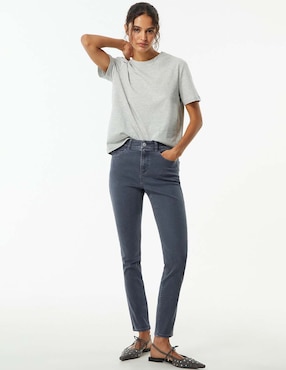 Jeans Slim Sfera Corte Cintura Para Mujer