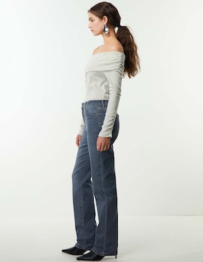 Jeans Straight Sfera Corte Cintura Para Mujer