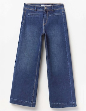Jeans coulotte wide leg cintura Sfera para mujer