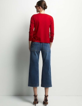Jeans coulotte wide leg cintura Sfera para mujer