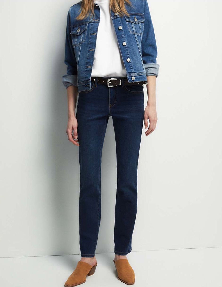 Jeans slim a la cintura para mujer Jeans slim a la cintura para mujer