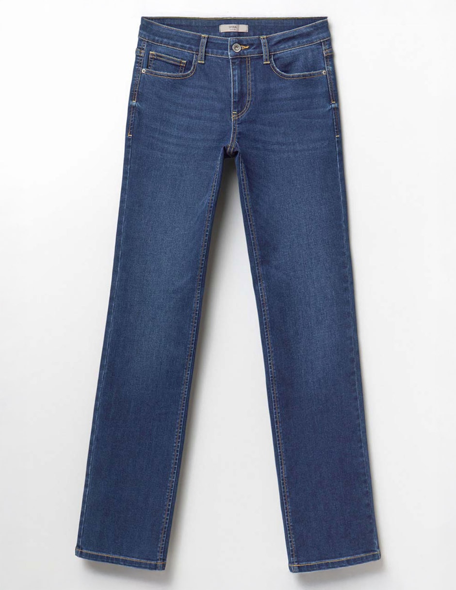 Jeans slim a la cintura para mujer 5